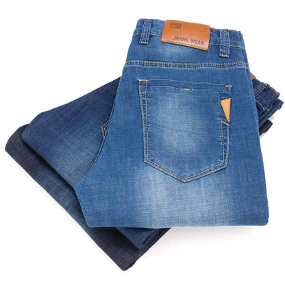 Classic Fit Mens Straight Jeans - Heavy Duty Denim