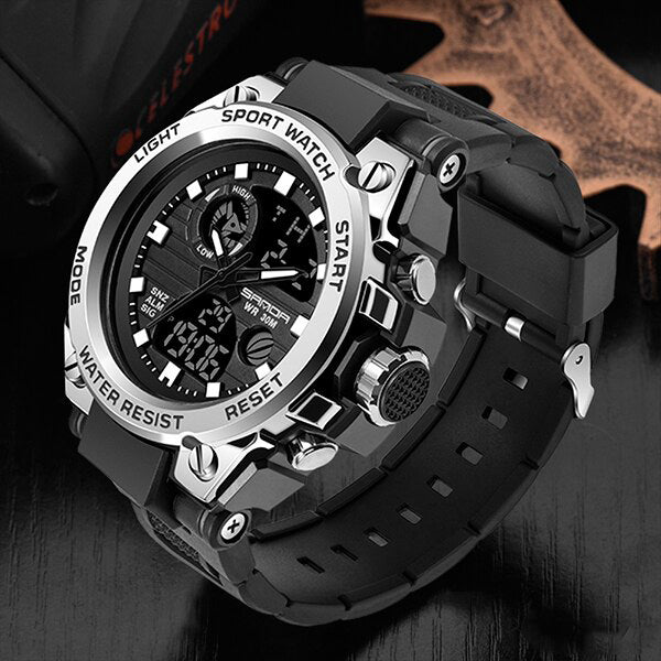 Tough Outdoor Men's Watch – Waterproof Analog Digital Watch