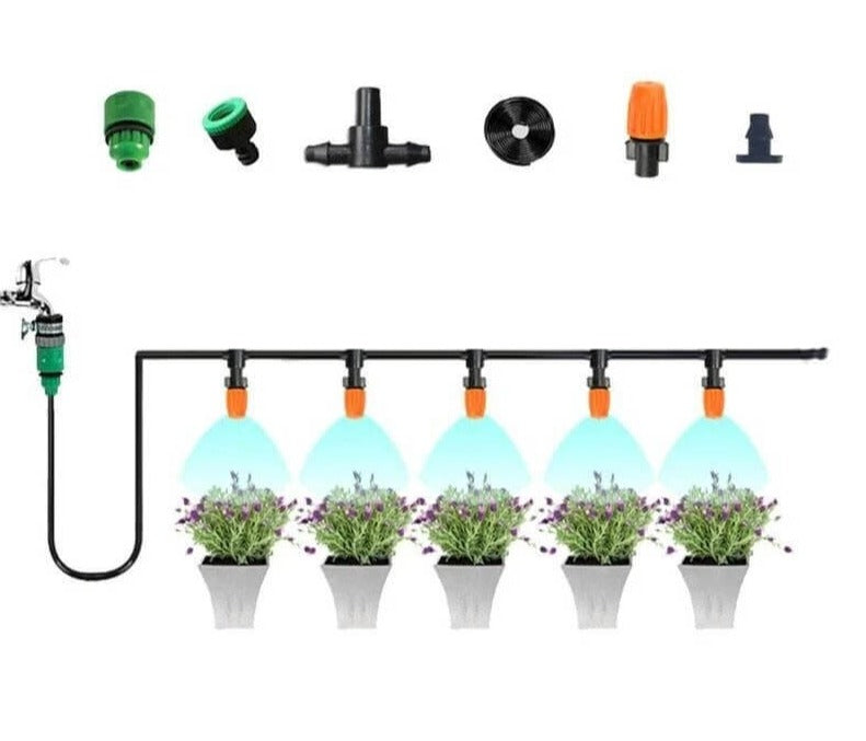 Easy Garden Watering Kit - Adjustable Nozzle Sprinkler Set
