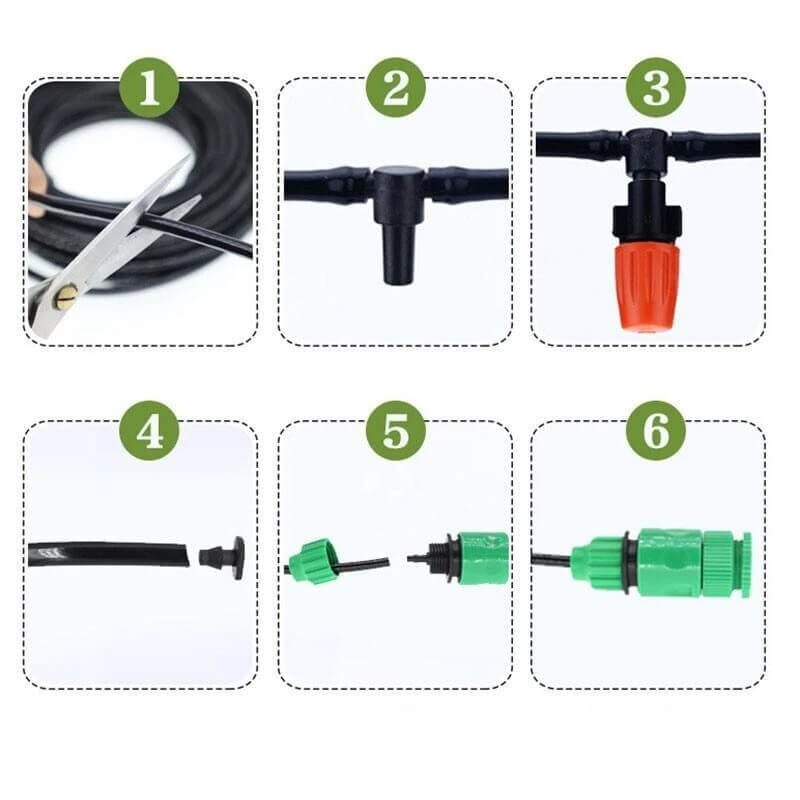 Easy Garden Watering Kit - Adjustable Nozzle Sprinkler Set