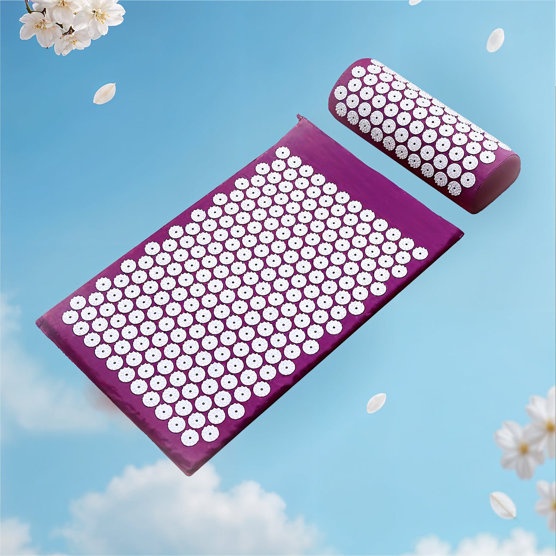 Massage Mat & Pillow Set for Back Pain Relief - Luxivelle