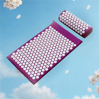 Massage Mat & Pillow Set for Back Pain Relief - Luxivelle