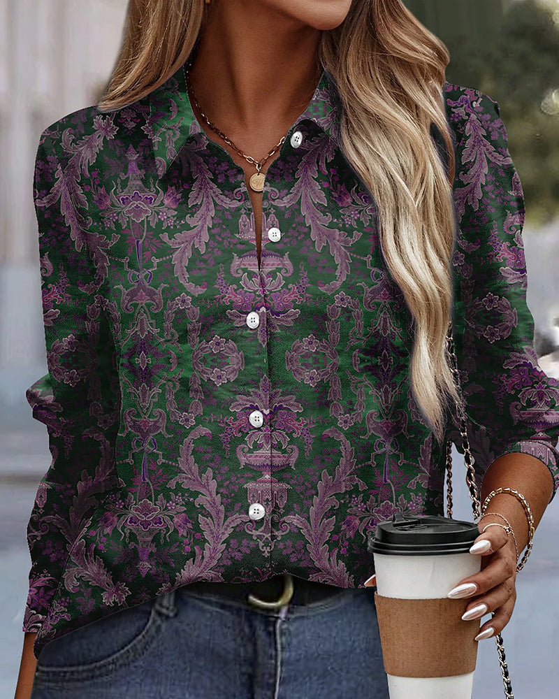 Classic Floral Print Women's Top