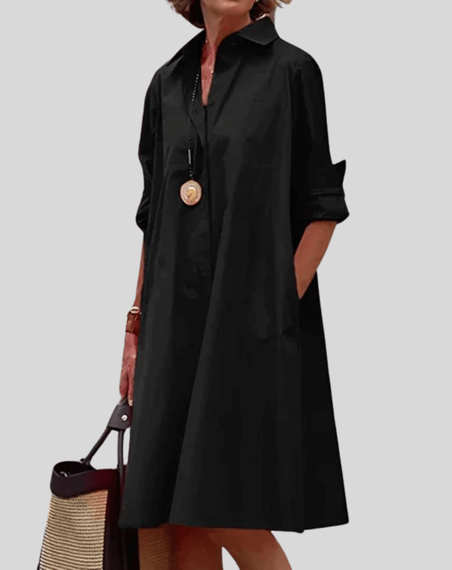 Timeless Ladies Button Front Dress - Luxivelle