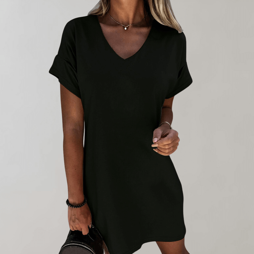 Comfortable Summer Short Dress - Sleeveless