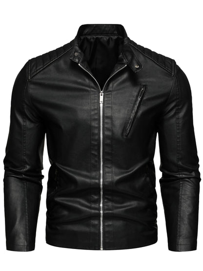 Kevin | Stylish Leather Jacket with Zipper