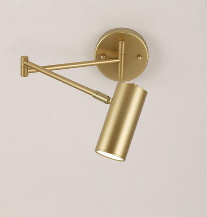 Flexible Brushed Steel LED Wall Light with Arm