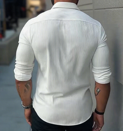 Men's Classic Fit Casual Cotton Long Sleeve Shirt