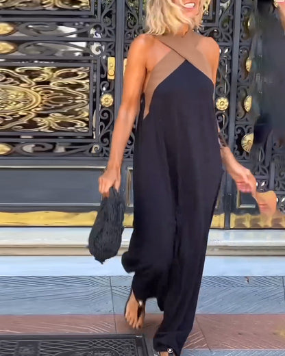 Relaxed Fit Cross Strap Summer Dress