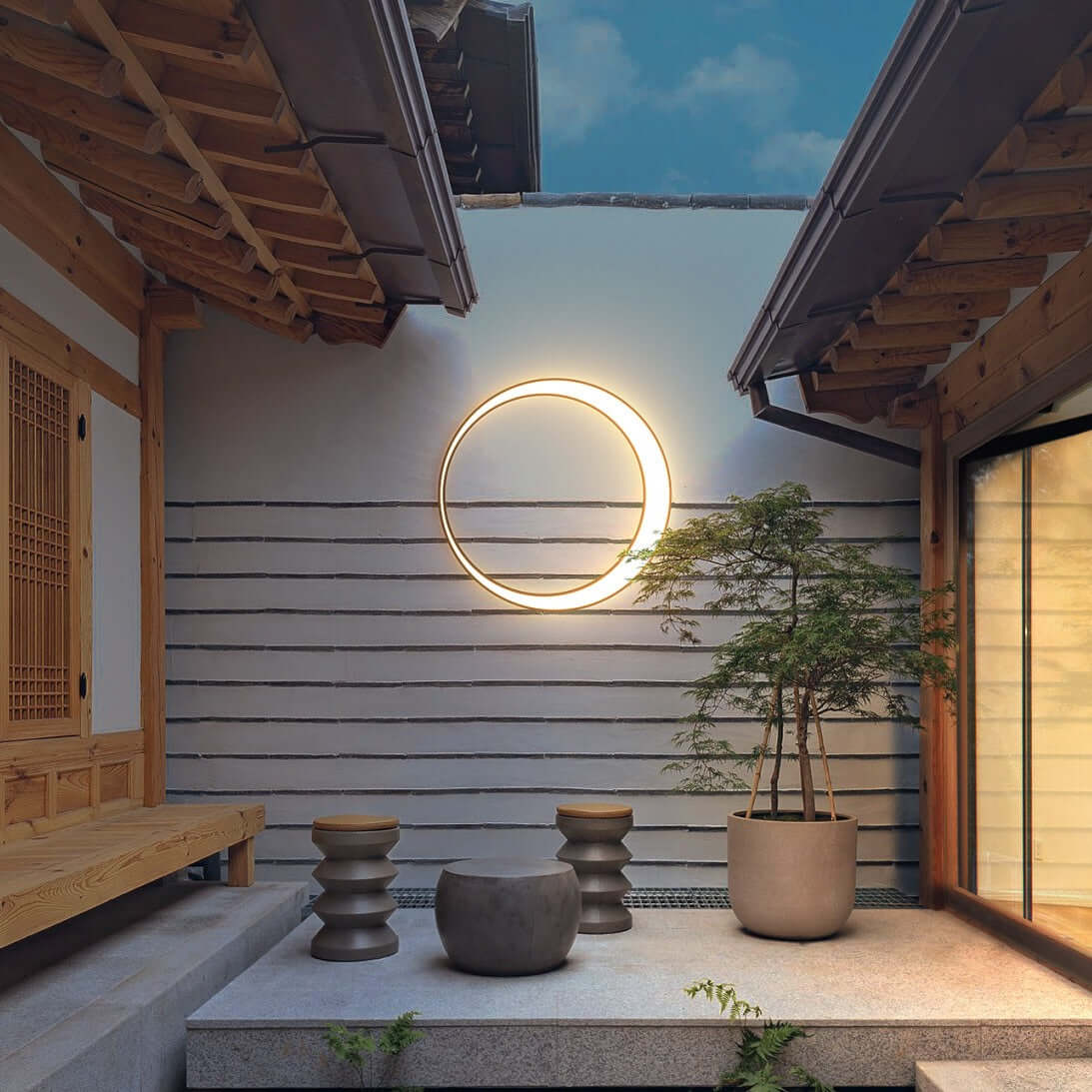 Weatherproof LED Outdoor Wall Lamp, 30-80cm Adjustable