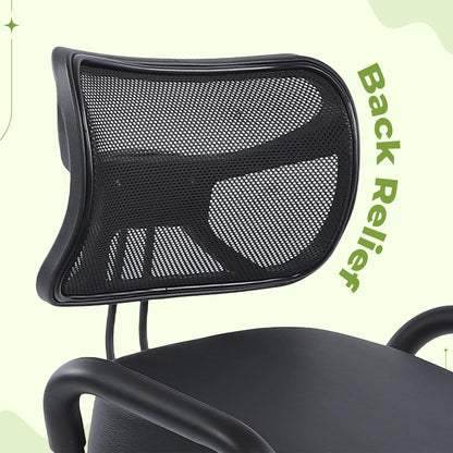 Ergonomic Desk Chair with Lumbar Support - Stool with Wheels