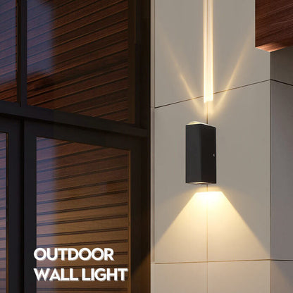 Weatherproof LED Exterior Wall Lamp – Silver Aluminium Light