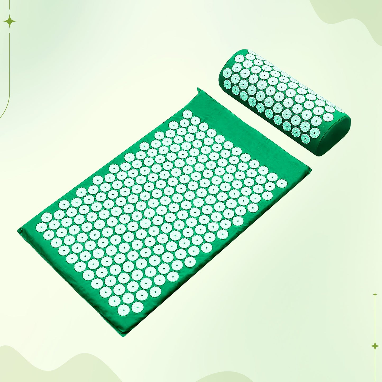 Massage Mat & Pillow Set for Back Pain Relief