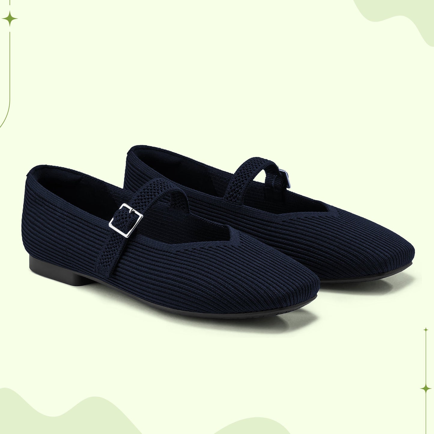 Comfortable Flat Square Toe Sandals