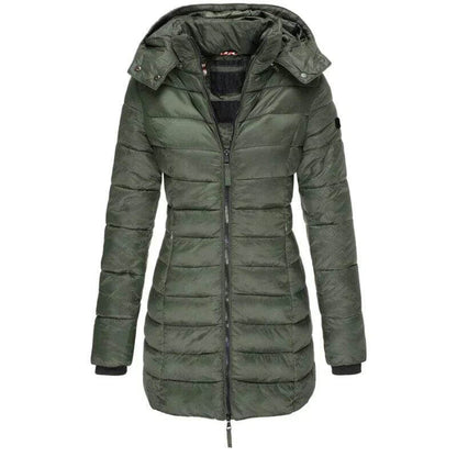 Warm Women's Down Parka Coat with Hood