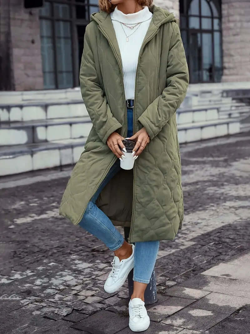 Warm Women's Padded Down Jacket with Hood