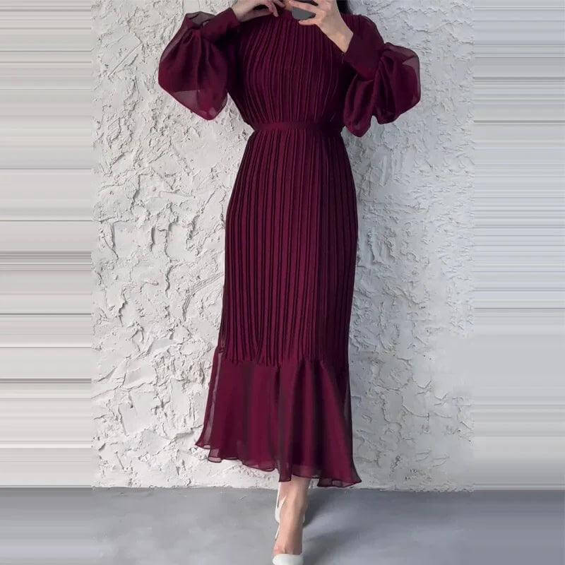 Floral Knee Length Women's Dress - Luxivelle