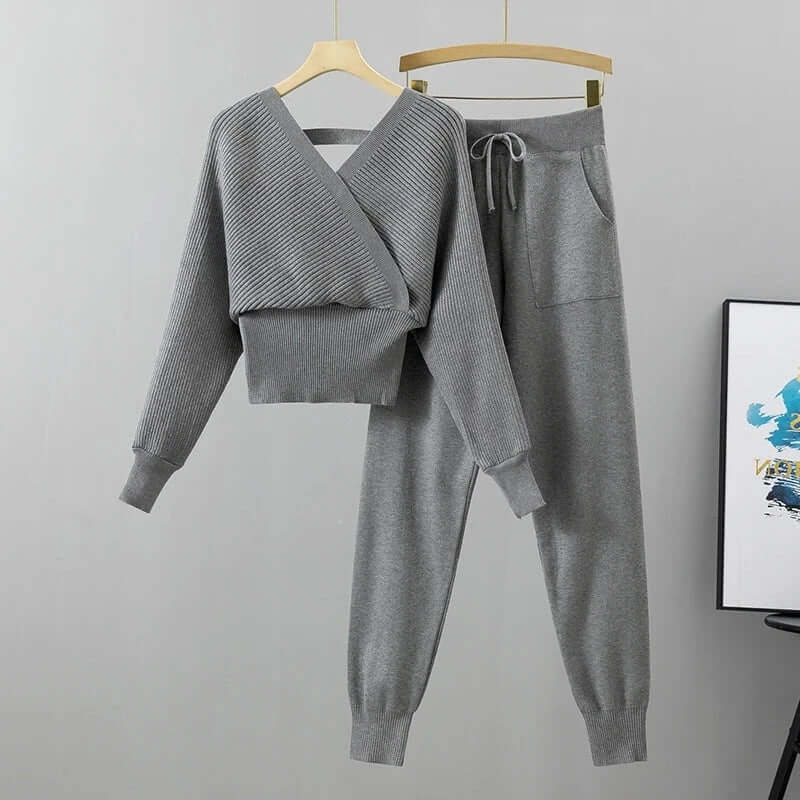 Soft Women's Knit Jogger Lounge Set