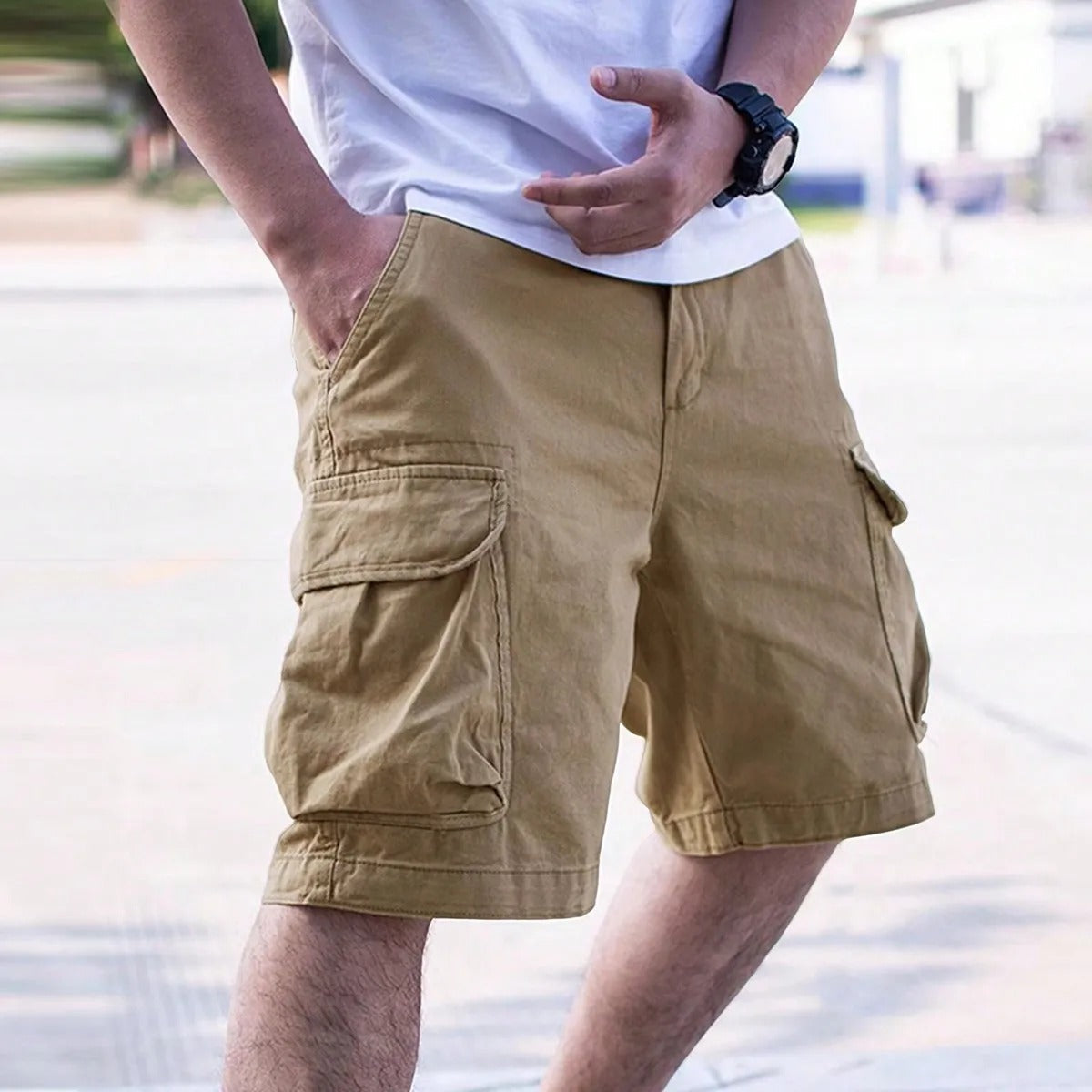 Comfortable Summer Khaki Shorts for Men - Luxivelle