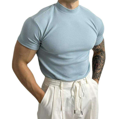 Slim Fit Crew Neck Knit Shirt