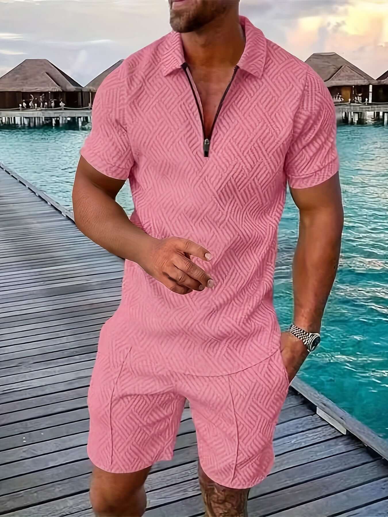Trendy Graphic Shorts Sleeve Shirt Set