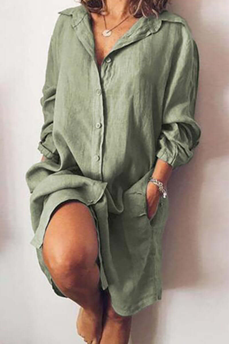 Ladies Classic Fit Shirt Dress