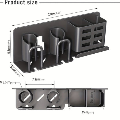 Sleek Wall Mount Toothbrush Holder with Drainage Slots