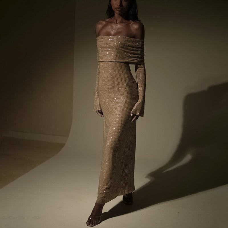 Luxurious Off Shoulder Maxi Dress for Women