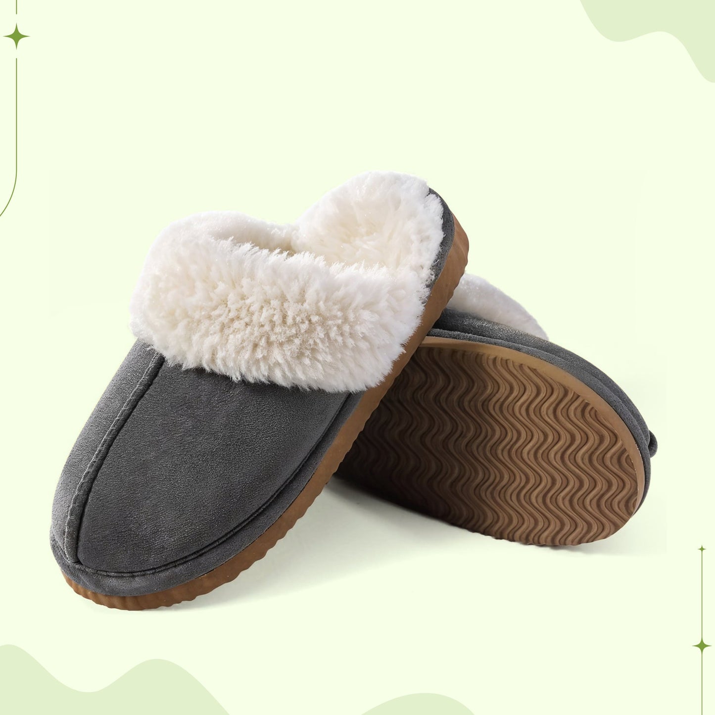 Soft Suede Wool Slippers