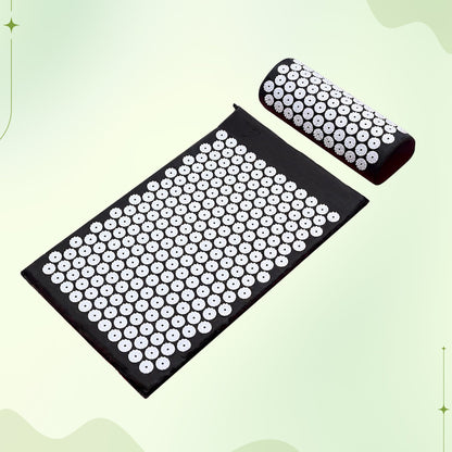 Massage Mat & Pillow Set for Back Pain Relief