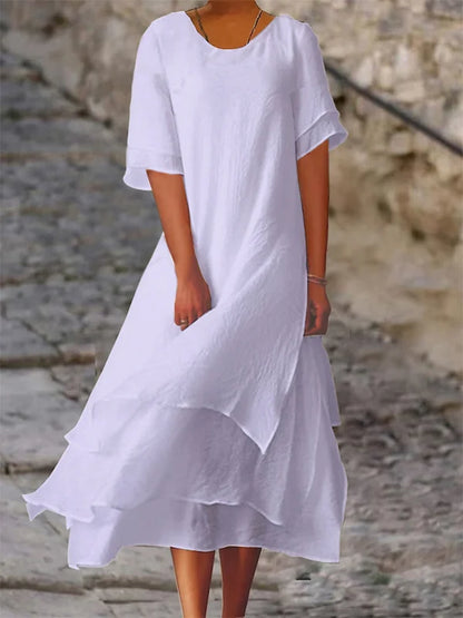 Variant image for Alyssa | Asymmetrical Layered Dress for Women - Trendy Casual and Party Style-33
