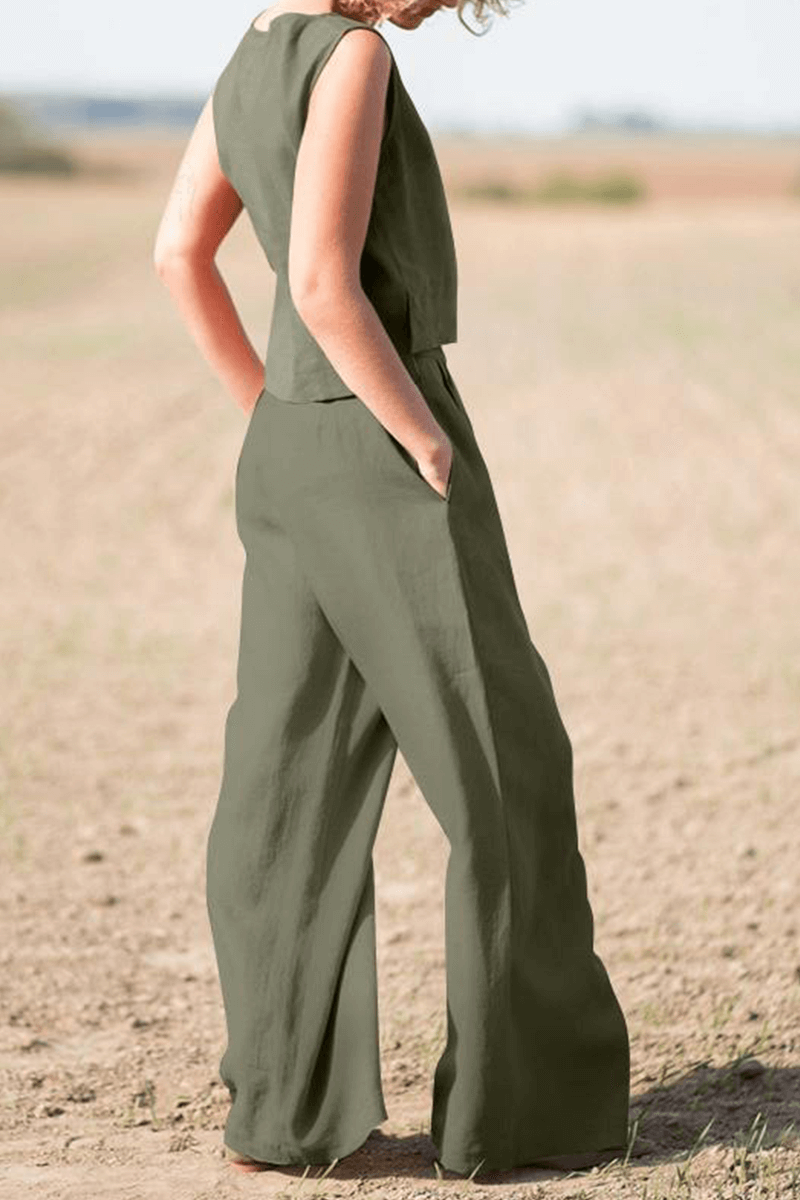 Comfortable Women's Casual Tee and Loose Fit Pant Set