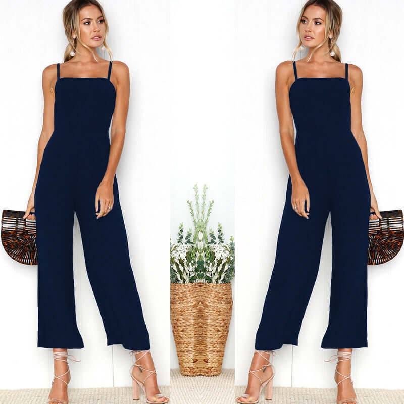 Sexy Strapless Wide Leg Romper - Luxivelle