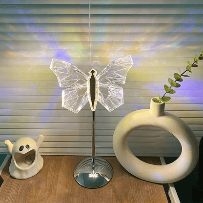 Colorful Glass Butterfly Desk Light Lamp