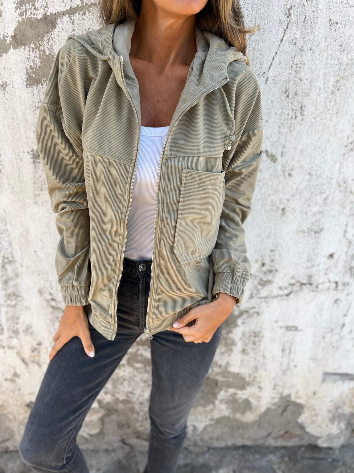 Variant image for Tova Cord Jacket – Soft Cord Fabric, Casual Style-9