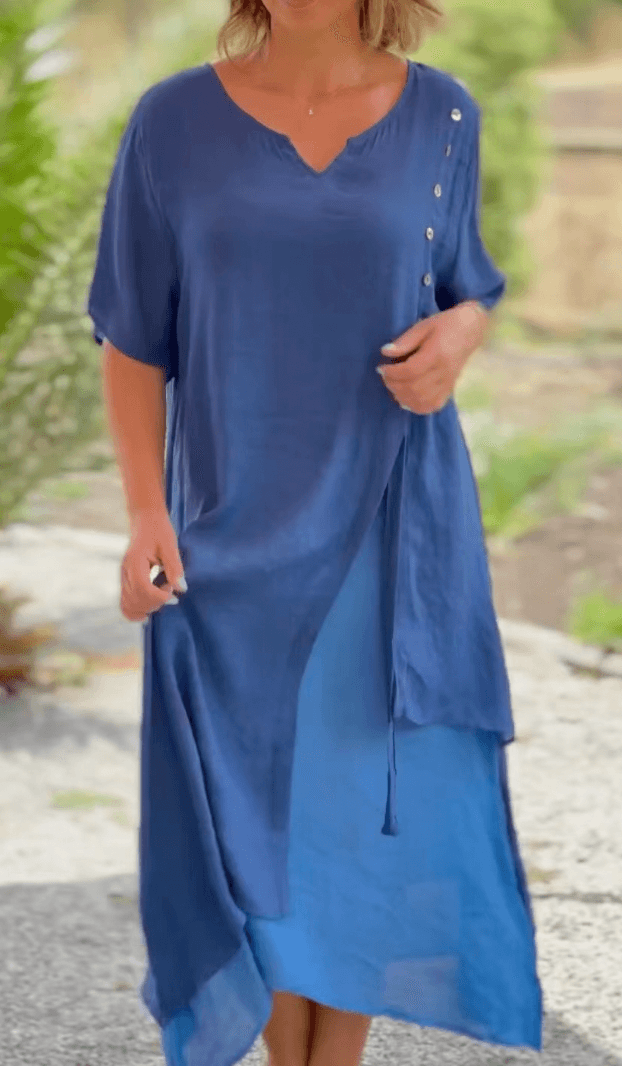 Trendy Open Neck Sundress - Luxivelle