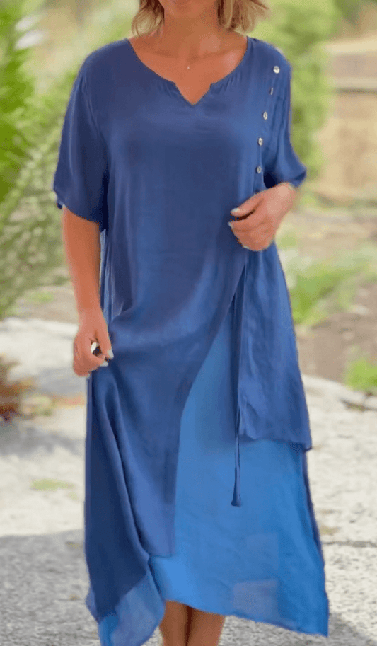 Trendy Open Neck Sundress - Luxivelle