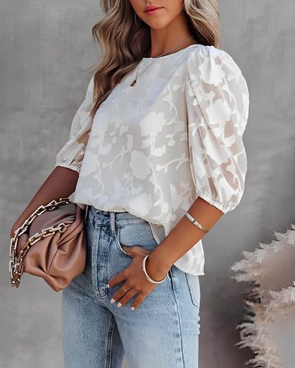 Ladies' Top with Ruffled Sleeve