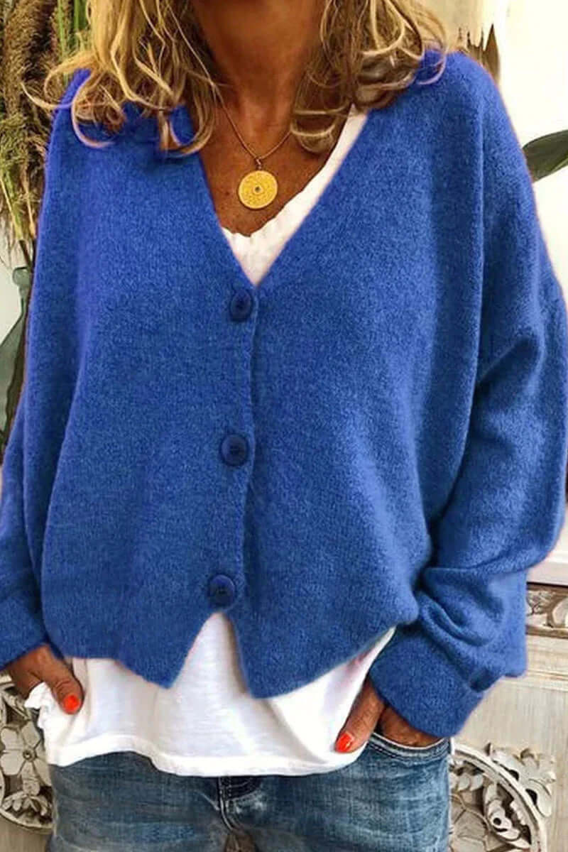 Colorful Patchwork Open Front Women's Cardigan