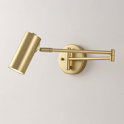 Flexible Brushed Steel LED Wall Light with Arm