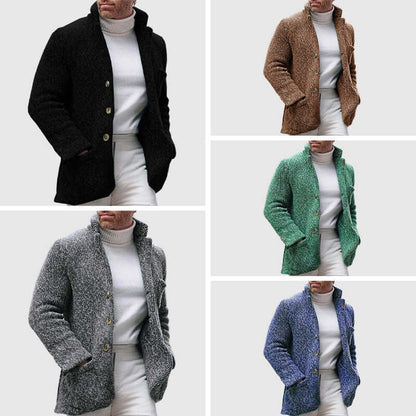 Thick Warm Crew Neck Cardigan Sweater