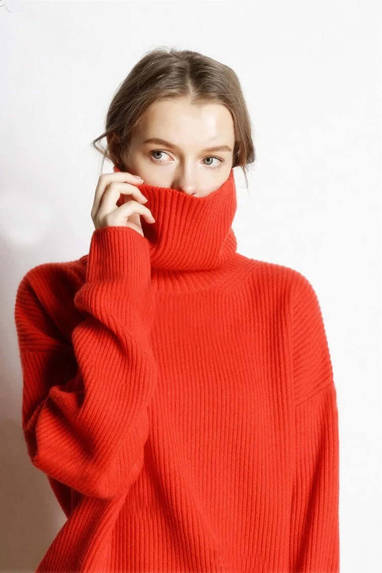 Warm Ladies Crew Neck Knit Sweater