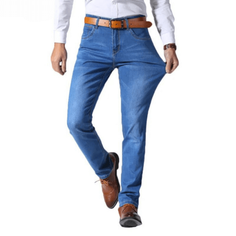 Classic Fit Mens Straight Jeans - Heavy Duty Denim