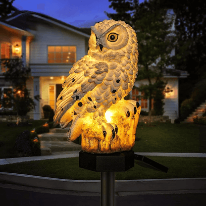 Outdoor Owl Solar Powered Lanterns (2-Pack)