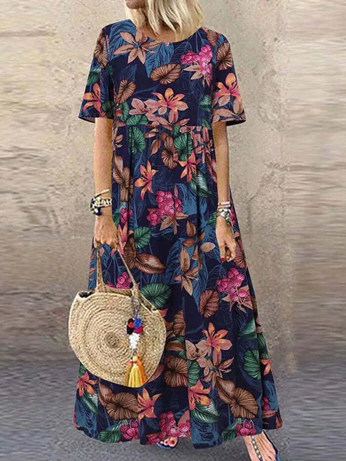 Vibrant Long Sleeve Beach Sundress