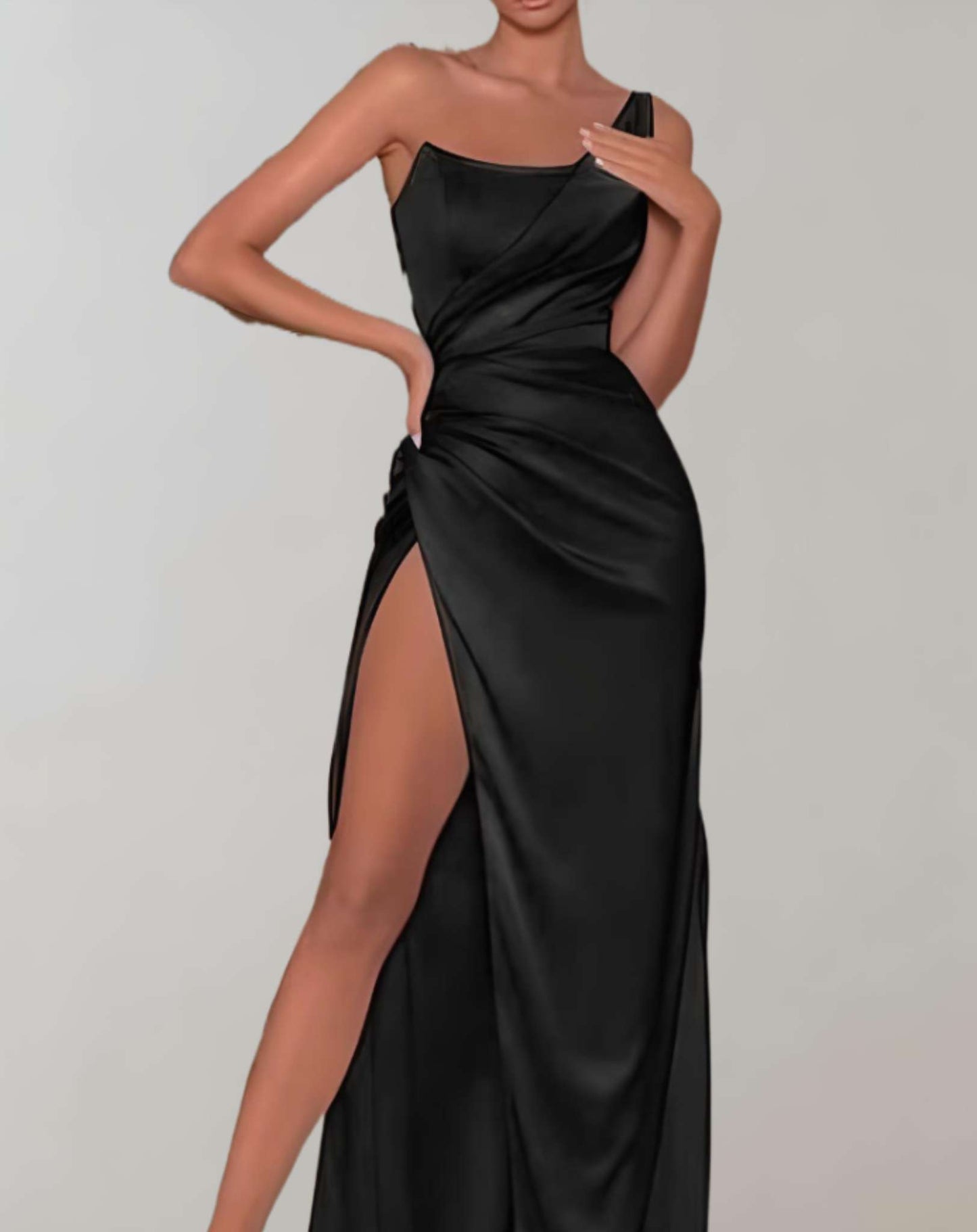 Sleek Asymmetrical Bodycon Party Dress - Luxivelle