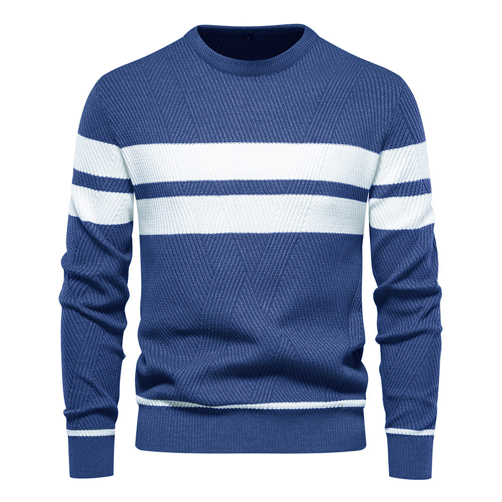 Relaxed Fit Horizontal Stripe Pullover