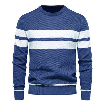 Relaxed Fit Horizontal Stripe Pullover