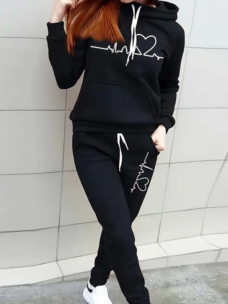 Ladies Active Wear Hoodie and Leggings Set