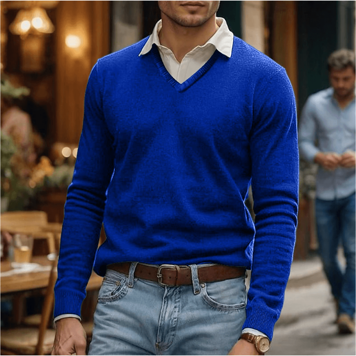 Comfy Relaxed Fit V-Neck Sweater